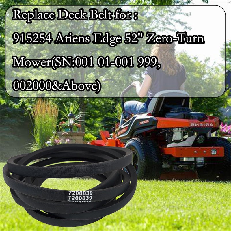 CTPOWER Deck Belt for Gravely Ariens Edge Zero Turn Mower, 52-1/2 x 143.60 inches, Replacement Part 07200839 - Image 4